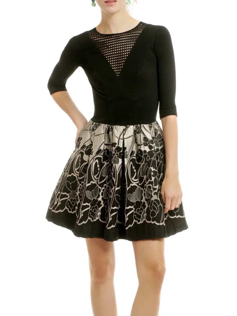 Keep them Guessing Dress By Joanna Baraschi A-Line Women's Size 8 3/4 sleeve